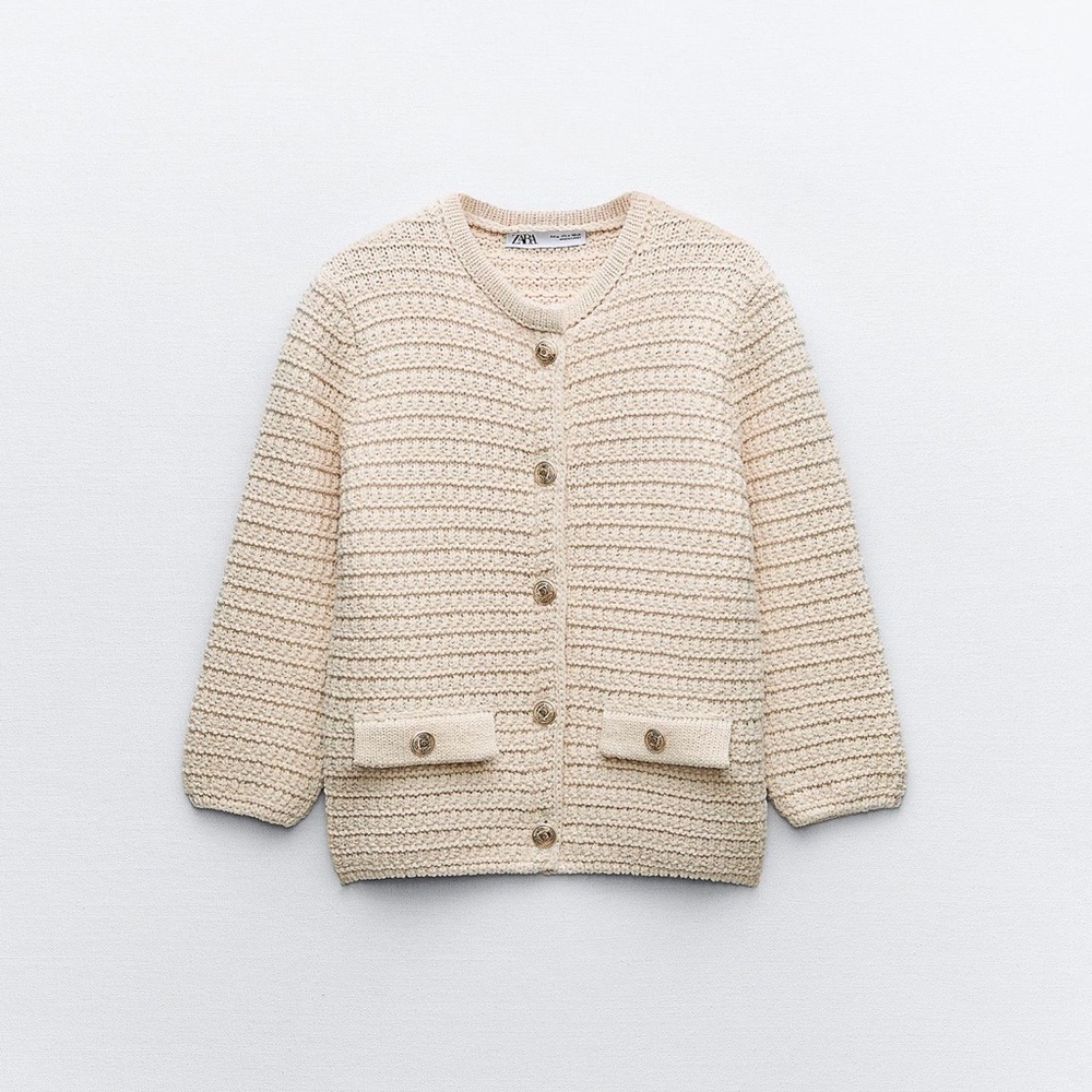 Zara Cream Knit Cardigan